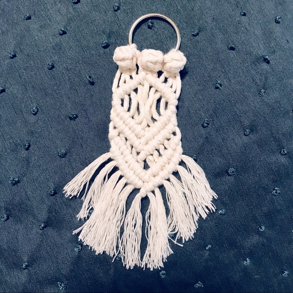 Uniquely Hand Crafted MaCrAmÈ Keychain Purse Charm~BÖhÖ Fashion Accessory L♥️VE! - Picture 2 of 16